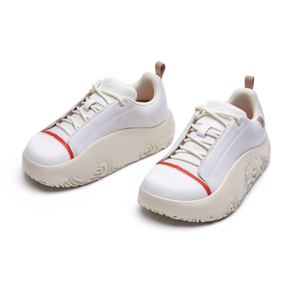 UIN Women's Chunky Fashion Sneakers Travel Shoes (Vigo 2 - Bright White)